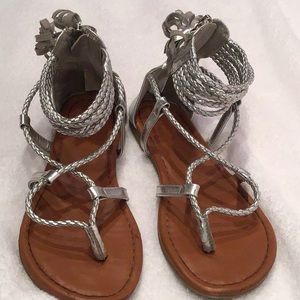 Justice iridescent walking cross sandle 2